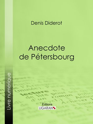cover image of Anecdote de Pétersbourg